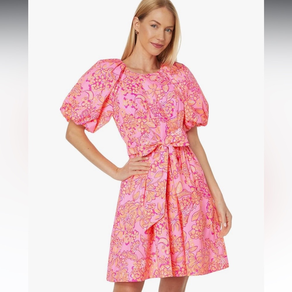 Lilly Pulitzer Knoxlie Dress Mandevilla Baby Days Bloom size 0 - Picture 4 of 14